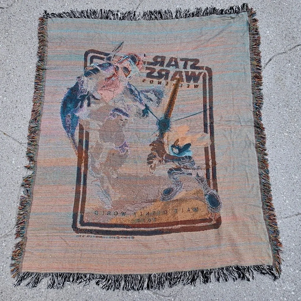 Disney Star Wars‎ Weekends 2010 Boba Fett Mickey Woven Throw Blanket 62x53